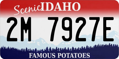 ID license plate 2M7927E
