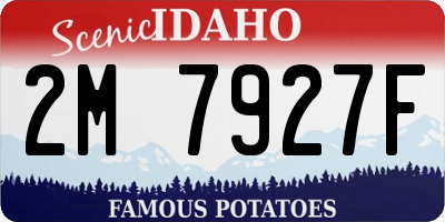ID license plate 2M7927F
