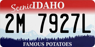 ID license plate 2M7927L