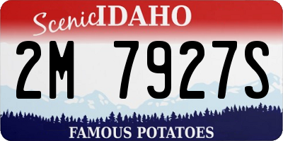 ID license plate 2M7927S