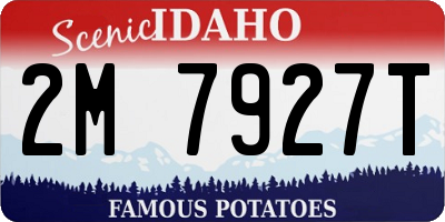 ID license plate 2M7927T