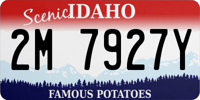 ID license plate 2M7927Y