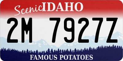 ID license plate 2M7927Z