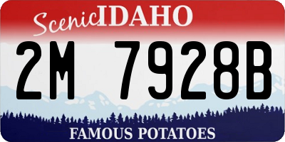ID license plate 2M7928B