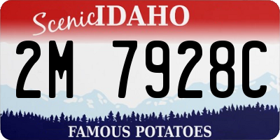 ID license plate 2M7928C