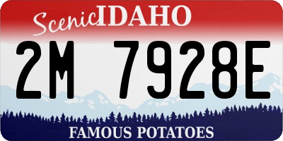 ID license plate 2M7928E