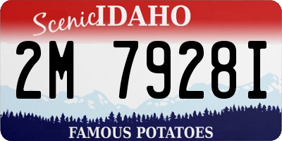 ID license plate 2M7928I
