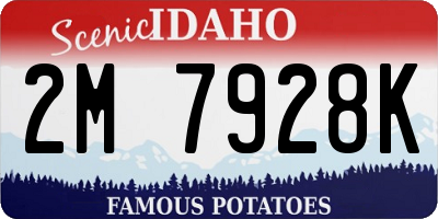 ID license plate 2M7928K