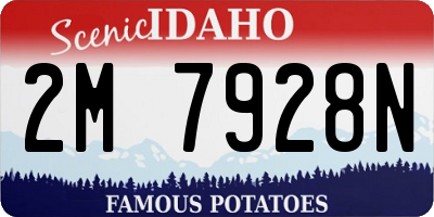 ID license plate 2M7928N
