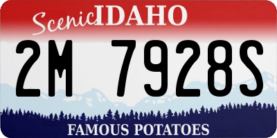 ID license plate 2M7928S