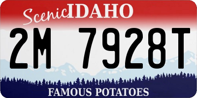 ID license plate 2M7928T