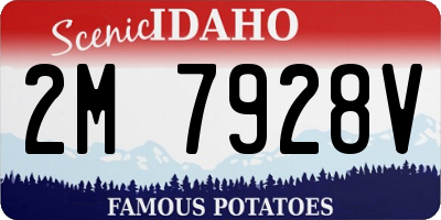 ID license plate 2M7928V