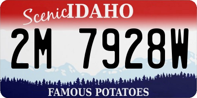 ID license plate 2M7928W