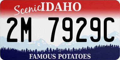ID license plate 2M7929C