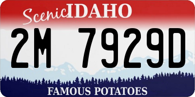 ID license plate 2M7929D