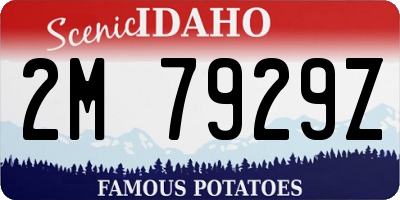 ID license plate 2M7929Z