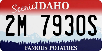 ID license plate 2M7930S