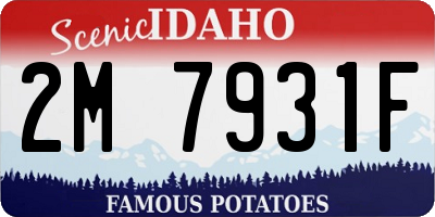 ID license plate 2M7931F