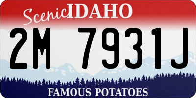 ID license plate 2M7931J