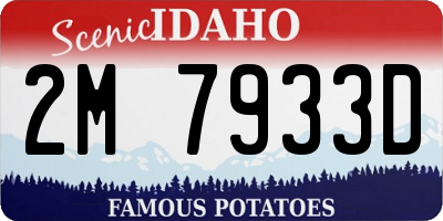 ID license plate 2M7933D