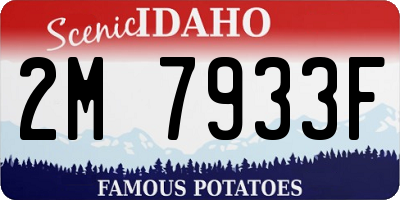 ID license plate 2M7933F