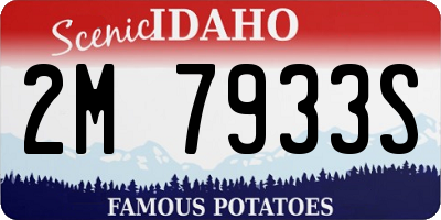 ID license plate 2M7933S