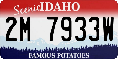 ID license plate 2M7933W