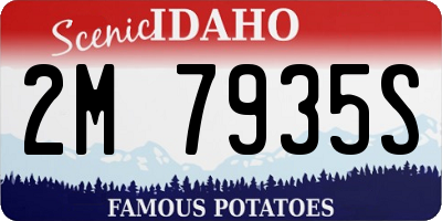 ID license plate 2M7935S