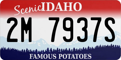 ID license plate 2M7937S