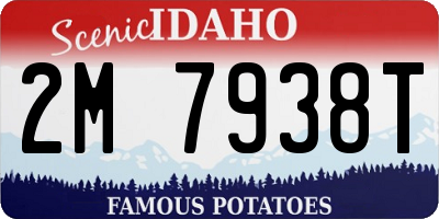 ID license plate 2M7938T