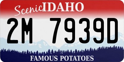 ID license plate 2M7939D