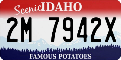 ID license plate 2M7942X