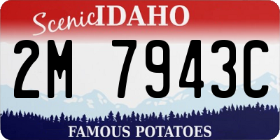 ID license plate 2M7943C