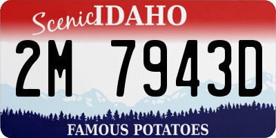 ID license plate 2M7943D