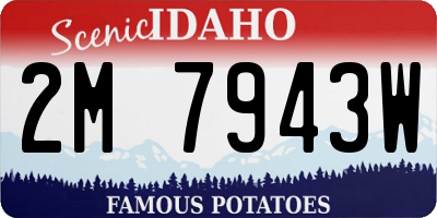 ID license plate 2M7943W