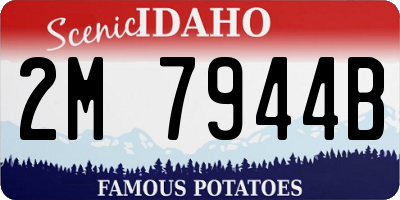 ID license plate 2M7944B
