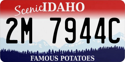 ID license plate 2M7944C