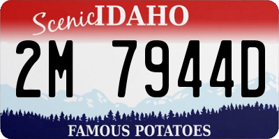 ID license plate 2M7944D