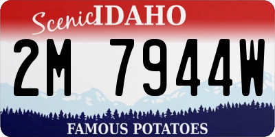 ID license plate 2M7944W