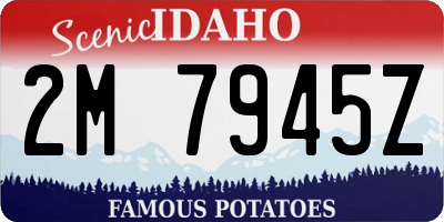 ID license plate 2M7945Z