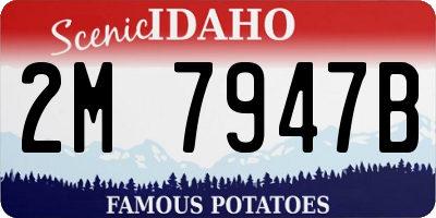ID license plate 2M7947B