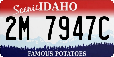 ID license plate 2M7947C