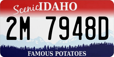 ID license plate 2M7948D