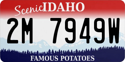 ID license plate 2M7949W