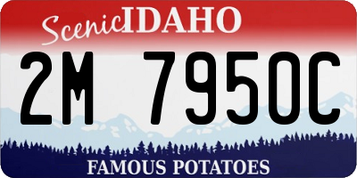 ID license plate 2M7950C