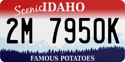 ID license plate 2M7950K