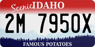 ID license plate 2M7950X