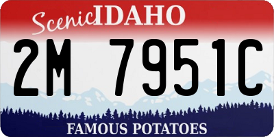 ID license plate 2M7951C