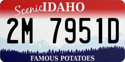 ID license plate 2M7951D