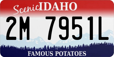 ID license plate 2M7951L